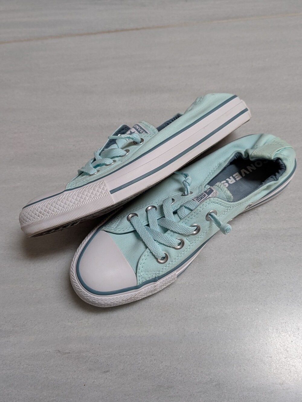 CONVERSE ALL STAR minty aqua sneakers 7.5